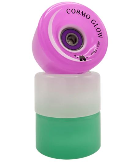 Moxi Cosmo Glow Wheels 62mm 80a 4 Pack