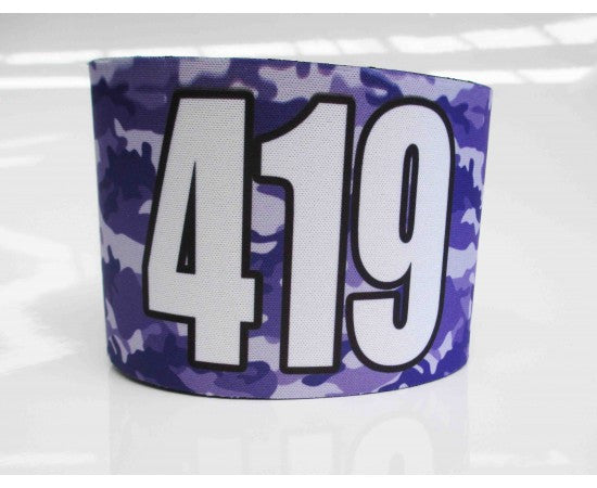 Number Arm Bands Deluxe- Camo Purple