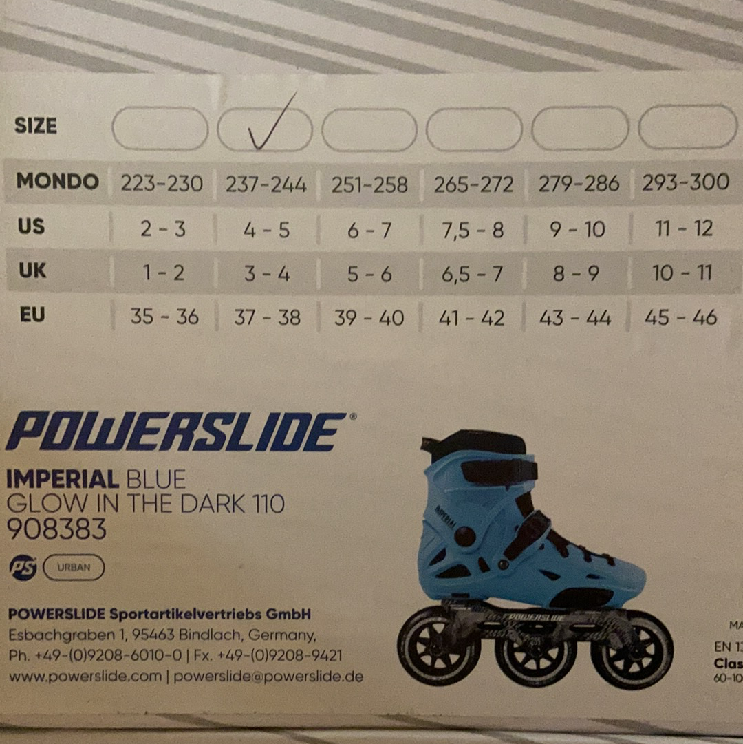 Powerslide Imperial 110 Blue Glow in the Dark