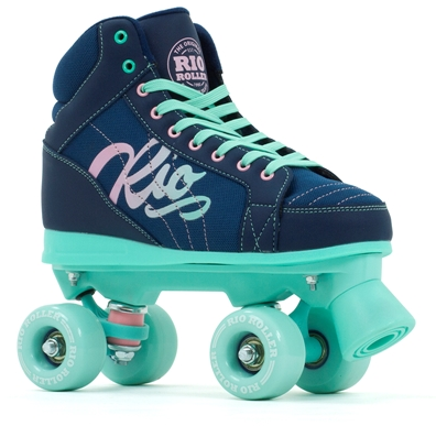 Rio Roller Lumina Navy/Green Skates w/ FREE SKATE BAG