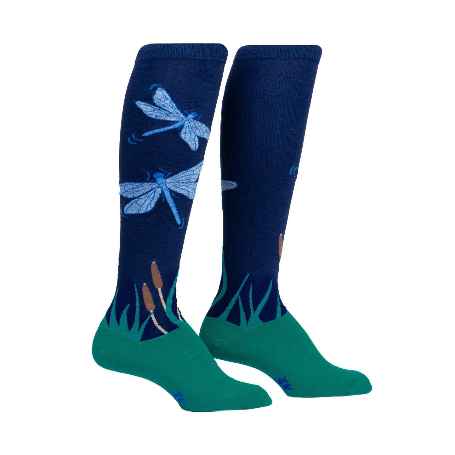 Sock it to Me Dragonfly by Night Knee High Socks
