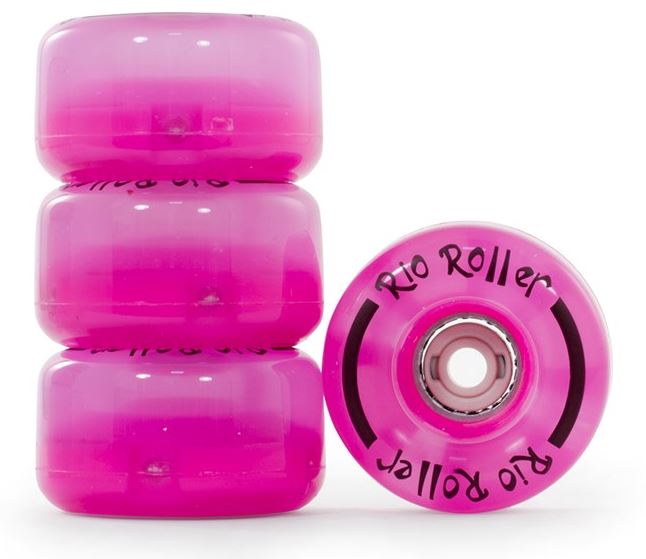 Rio Roller Light up Wheels Pink (Multi Colour light show) 4pk