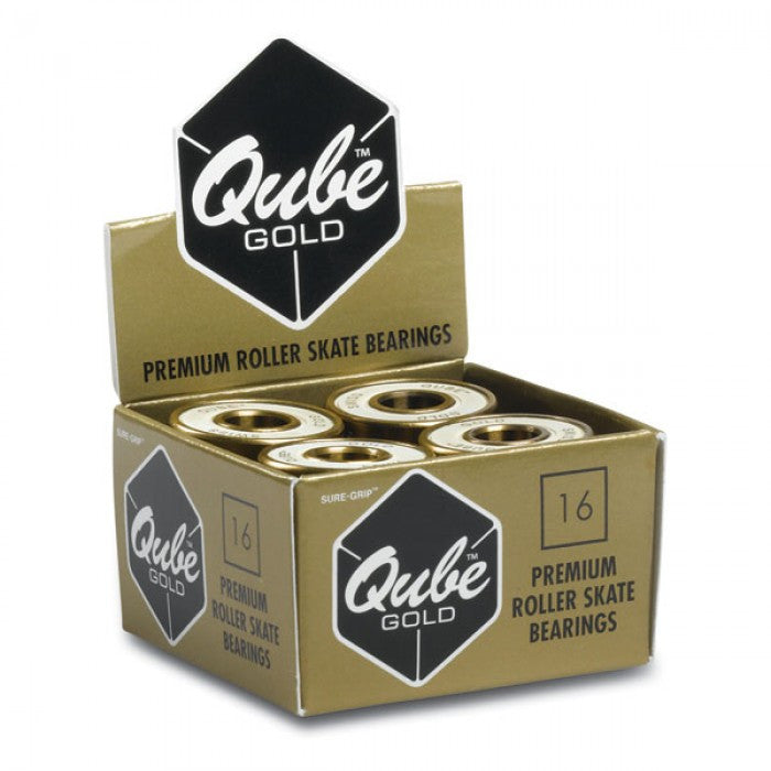 Qube Gold Swiss Bearings 7mm & 8mm 16 Pack