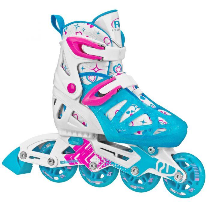 RDS Tracer Blue/White Girls Adjustable Inline Skates