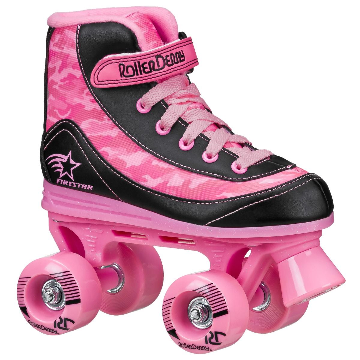 RDS Firestar Skate Girls Pink Camo Roller Skates