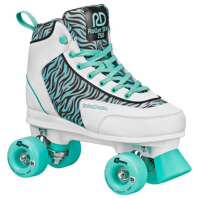 RDS Star 750 Sea Foam Zebra Roller Skates - US3