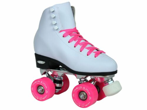 Epic Classic White & Pink Quad Roller Skates - US6