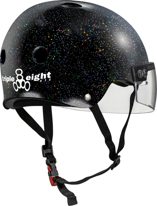 Triple 8 THE VISOR Certified Helmet SS Black Glitter