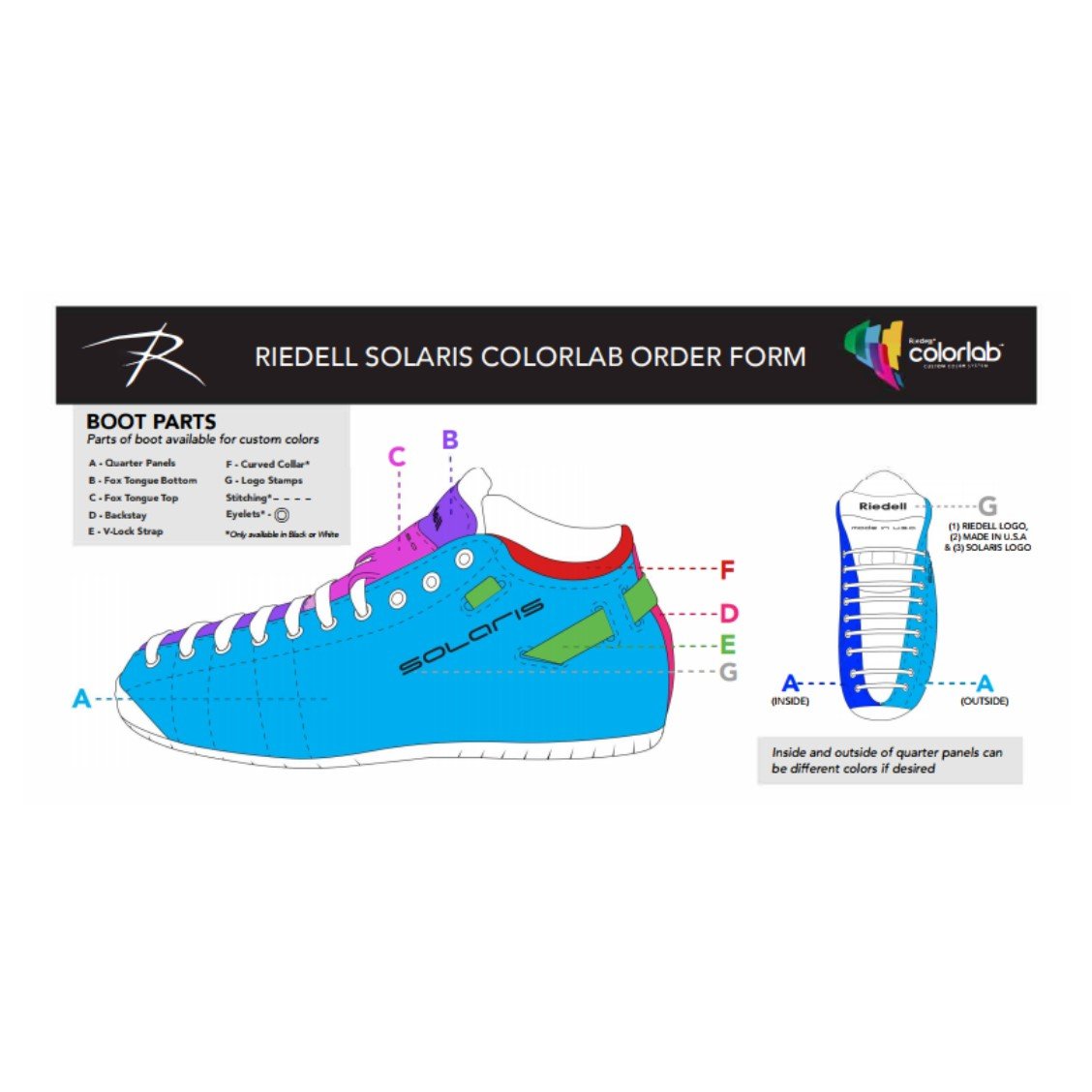 Riedell Solaris C/AA Custom Boot